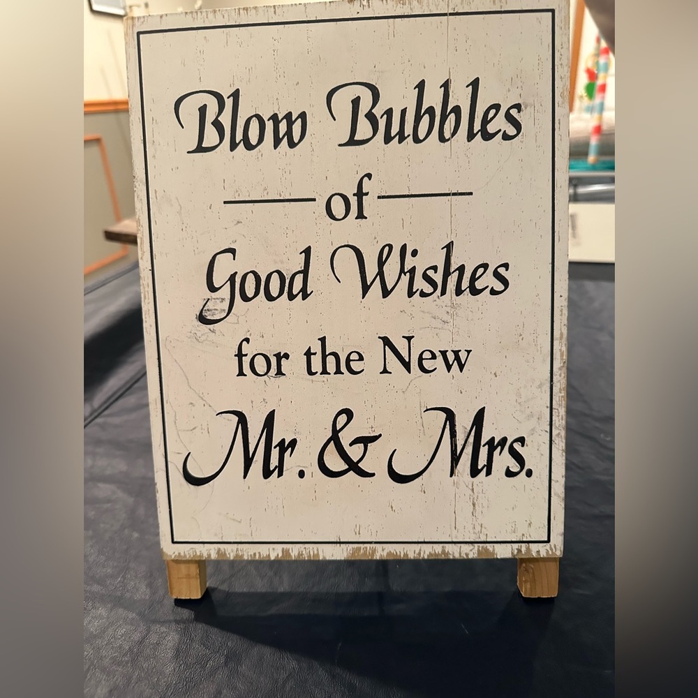 Blow Bubbles of Good Wishes for the New Mr. & Mrs.